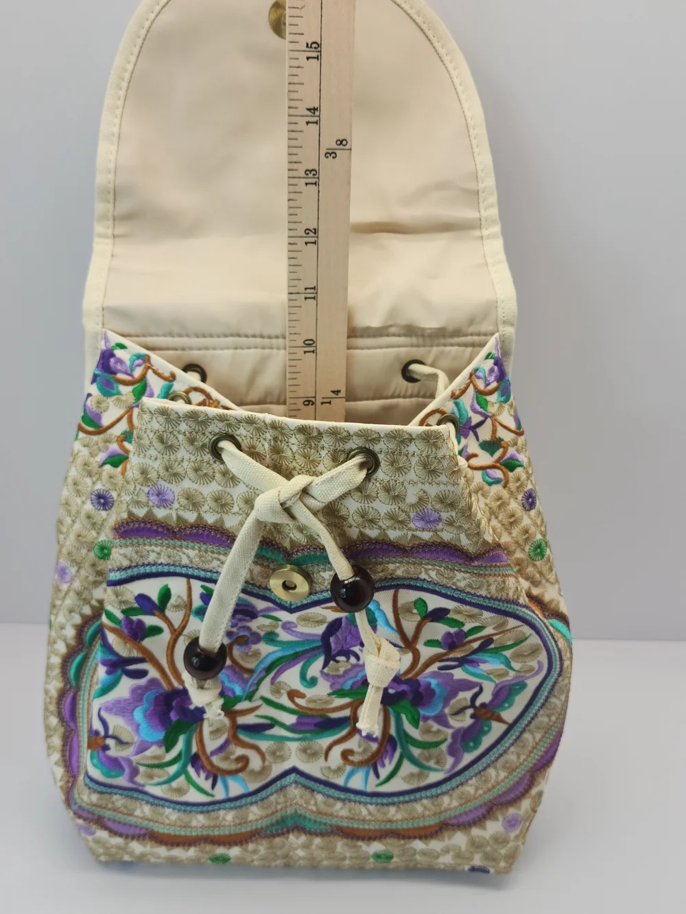 Mini Backpack Purse Y2k Vibes boho cottagecore embroidered floral tapestry